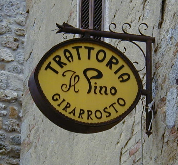 Uma trattoria na Toscana Fonte: wikipedia commons